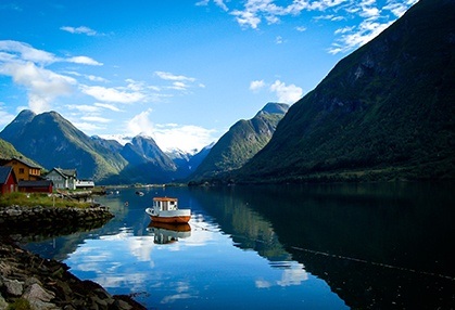 Ferry boat on water