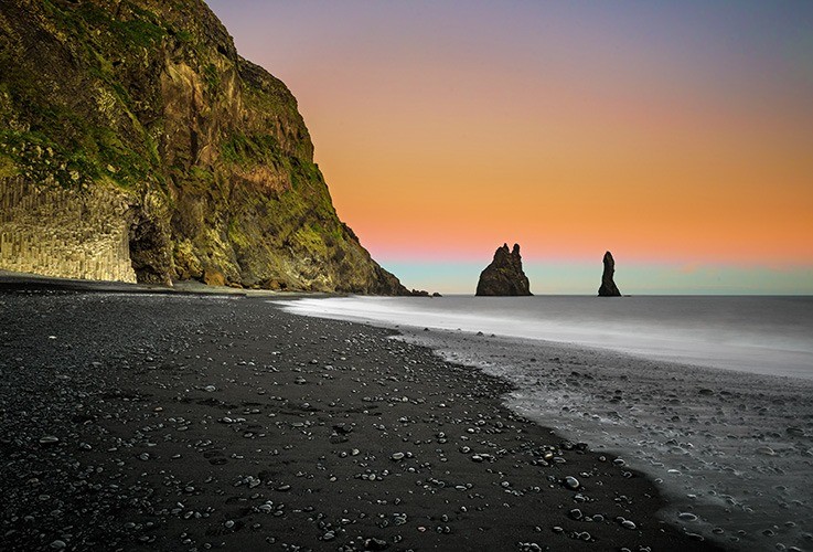 Black sand beach in Iceland