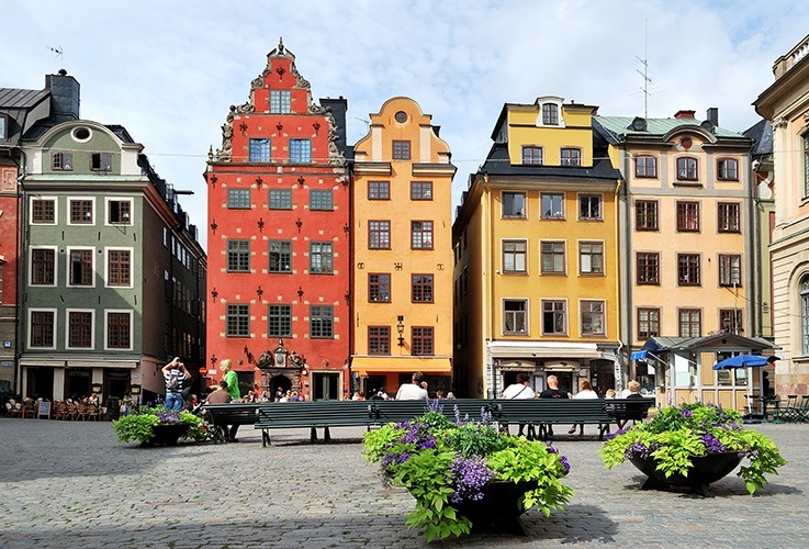 View of Stockholm city streets