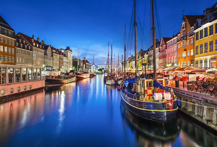 Boats in Copenhagen canal