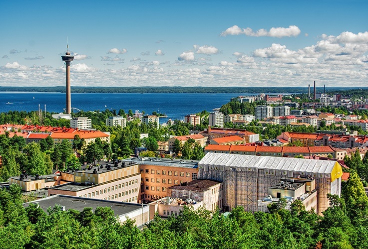 Aerial view of city